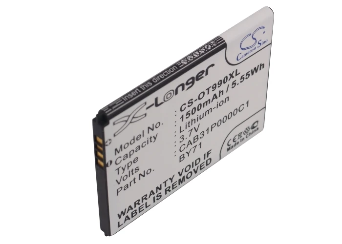 Высококачественный аккумулятор Cameron Sino на 1500 мА · ч CAB31P0000C1 для TCL/Alcatel A919 A966 A990 C990