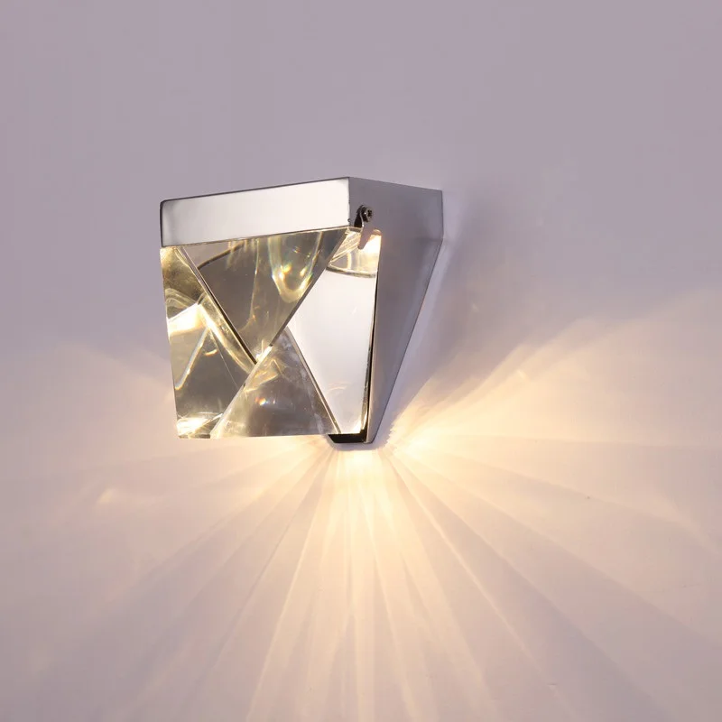 

K9 Crystal LED Wall Light Fixtures Nordic Mirror Lights Iron Sconce Wall Lamp Modern Bedroom Stair Bathroom Wandlamp Arandela