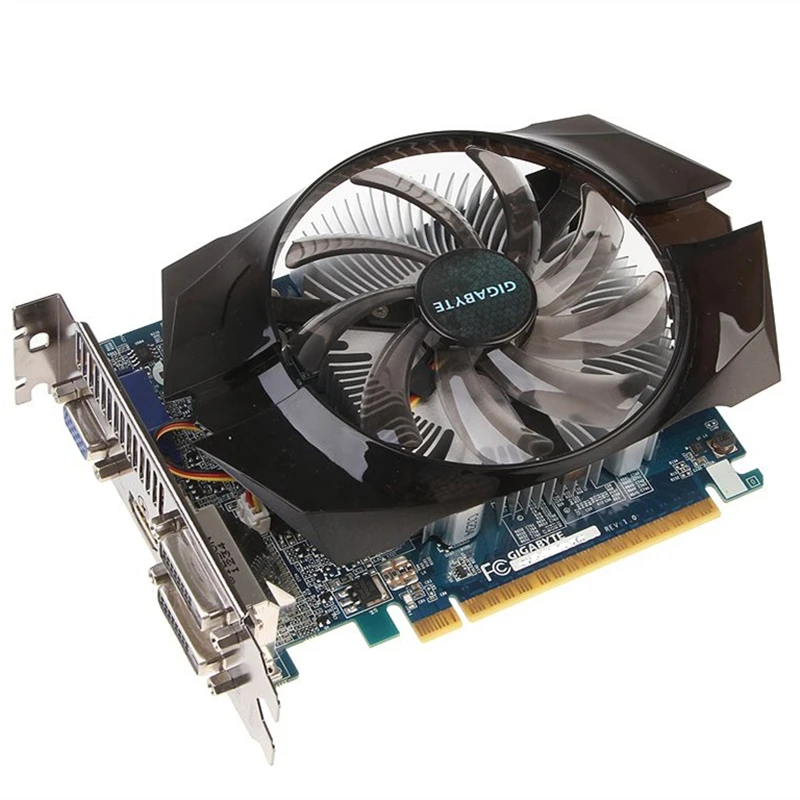 Видеокарта GIGABYTE GTX 650Ti 1 ГБ 128 бит GDDR5 видеокарта nVIDIA Geforce GTX650Ti Гб Hdmi Dvi VGA|Графические