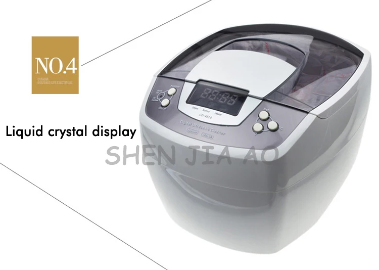 1 шт. CD-4810 ультразвуковая Очистительная Машина 160 Вт Бытовая интеллектуальная ультразвуковая Очистительная Машина для очистки очки, бритва 220 В