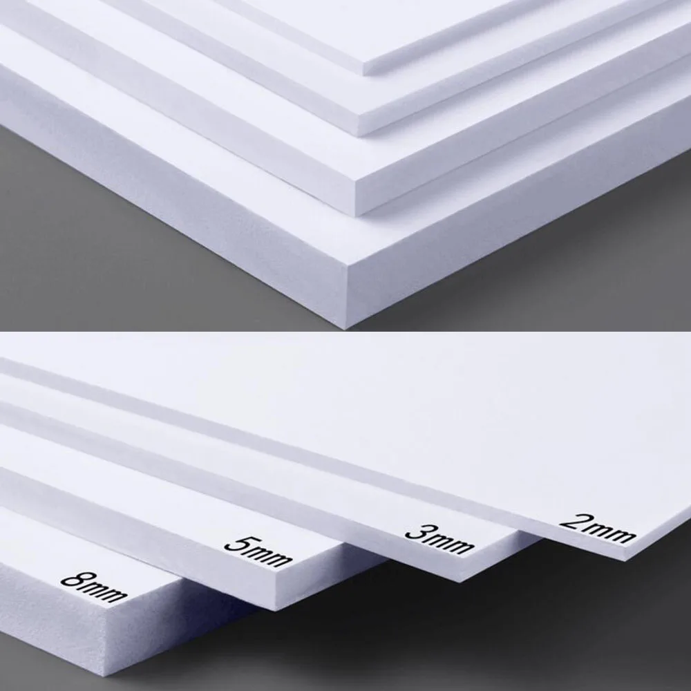 Kopen 5 stks 300x200mm Wit PVC foam board Voor DIY Building model materialen Handgemaakte modelbouw materiaal plastic platte board