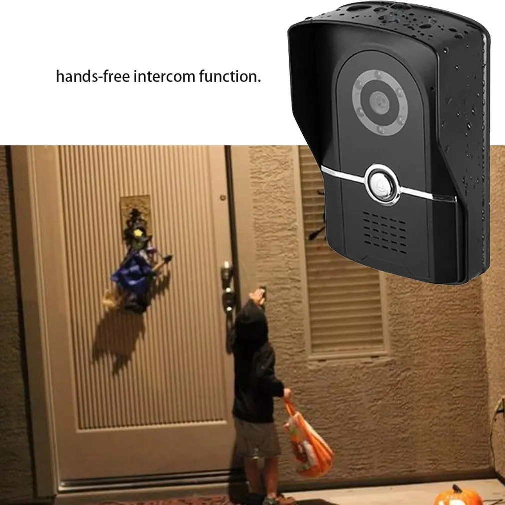 

7 Inch High Definition Night Vision Waterproof Ip55 Grade 700 Line Building Visual Intercom Doorbell
