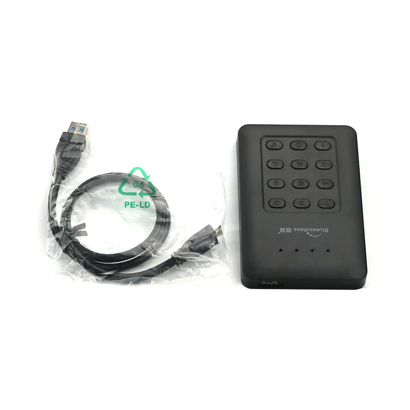 250g encryption external hard disk with 2.5 inch sata hdd enclosure black plastic high speed safe password protect hard disc (12)