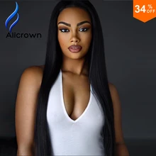 130/150/180 Density Full Lace Virgin Hair Wigs Bleached Knots Straight Brazilian Lace Front Wig U Part Human Hair Wigs No Tangle