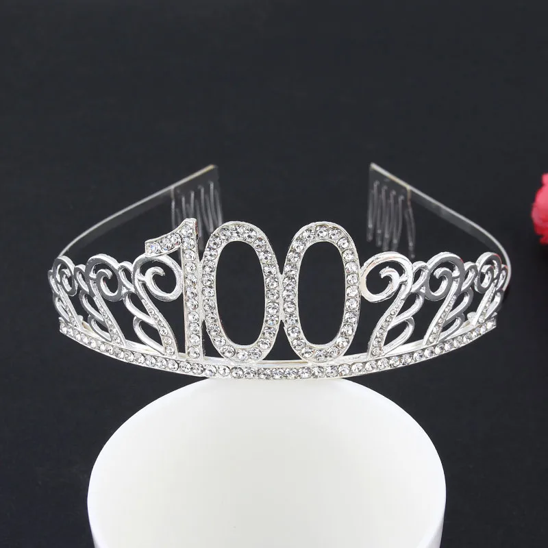 Birthday Crown цифровой Шляпы свадебные аксессуары для волос Нарядная повязка на голову тиара на день рождения украшение для головы с кристаллами Birthday Crown 3C0045