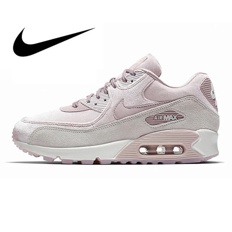 

NIKE AIR MAX 90 LX Women's Running Shoes Pink Shock Resistant Non-slip Absorbing Abrasion Breathable Lightweight 898512 600
