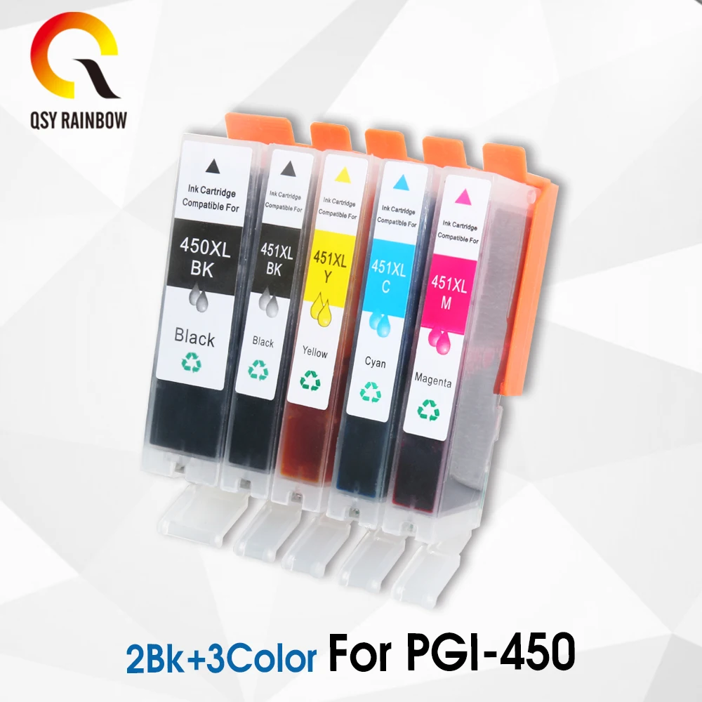5 шт. совместимый чернильный картридж PGI-450 CLI-451 BK C M Y PBK для Canon PIXMA MG6340 MG7140 iP8740 MG7540 |