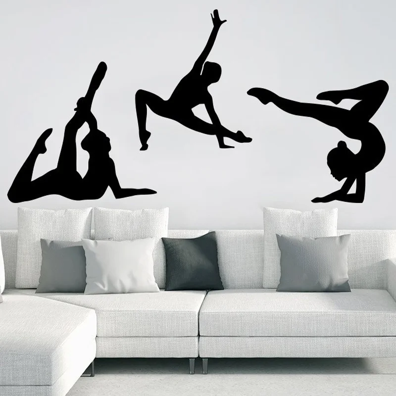 Gymnast Wall Decals Sport Girl Gymnastics Dance Studio Decal Home