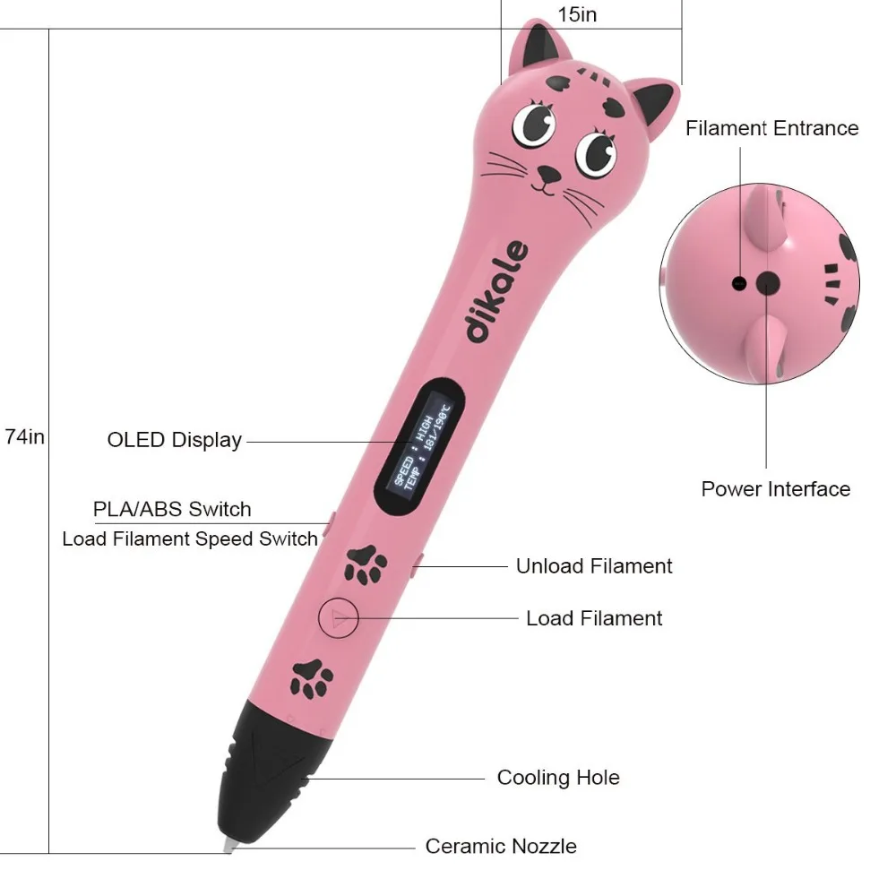 Newest Smart Gear 3D Printing Drawing Doodler Printer Pen_18