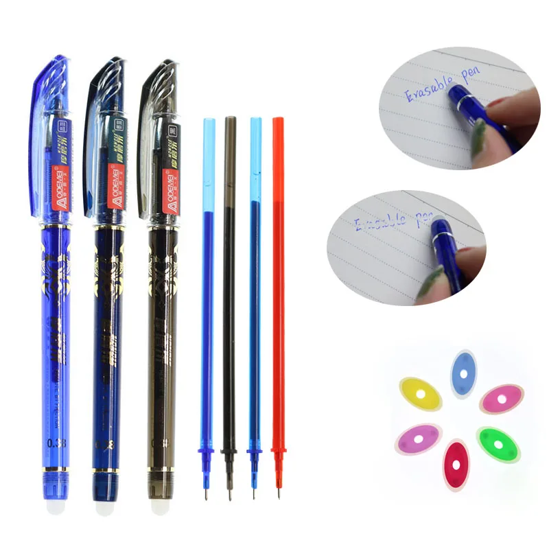 

Multicolor Rewritable Office Magic Erasable Refill 0.5mm Blue Black Ink Blue Ink School Learning Stationery Writing Tools Gifts