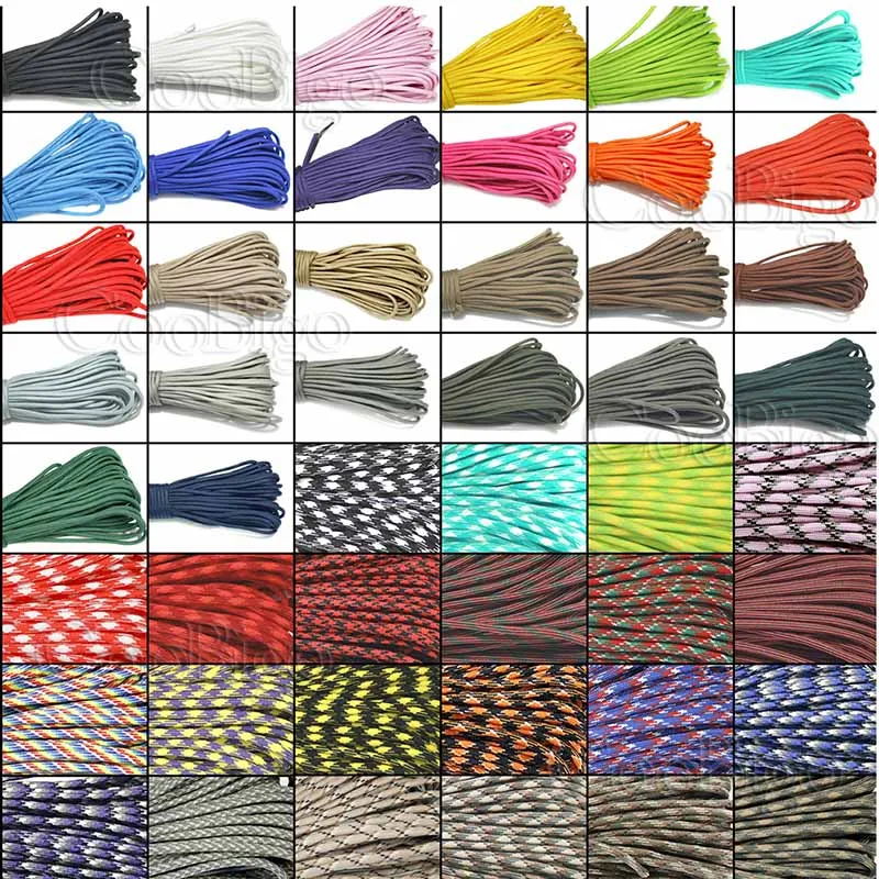 

Paracord 550 Parachute Rope 7 Core Strand 100FT 50FT 20FT 10FT Buckle Bracelet 54 Color Pick Glow in the Dark Reflective #S0021