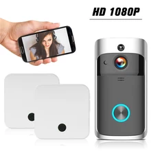 WiFi умный беспроводной дверной звонок безопасности HD 1080P визуальный домофон Запись Видео дверной телефон Удаленный домашний мониторинг с дверным звонком