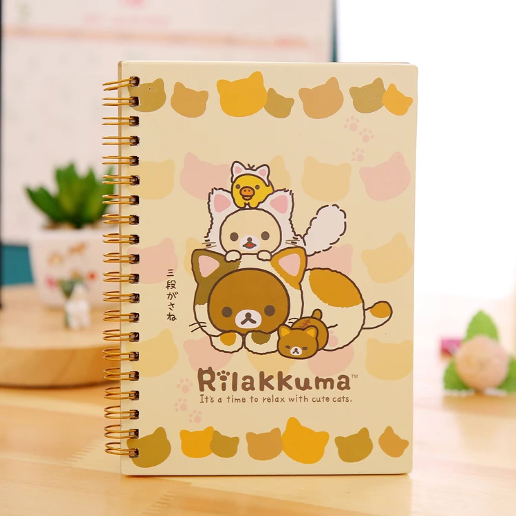 Kawaii Япония мультфильм Rilakkuma блокнот дневник pocket book офисные школьные принадлежности Япония стационарный милый блокнот для детей