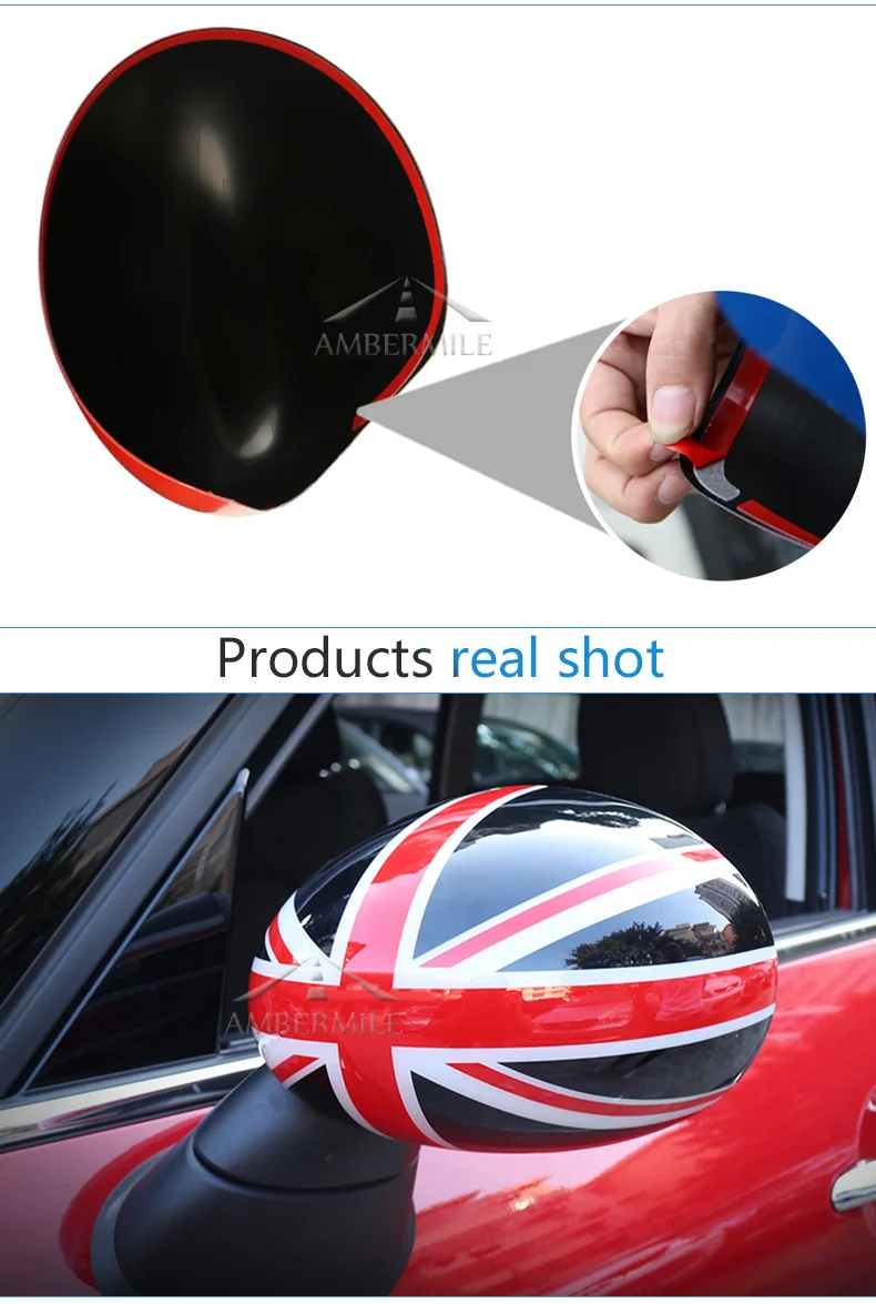 ABS Car Rearview Mirror Cover Shell Housing Sticker Decoration for Mini Cooper R56 Clubman R55 Accessories Car Styling (5)