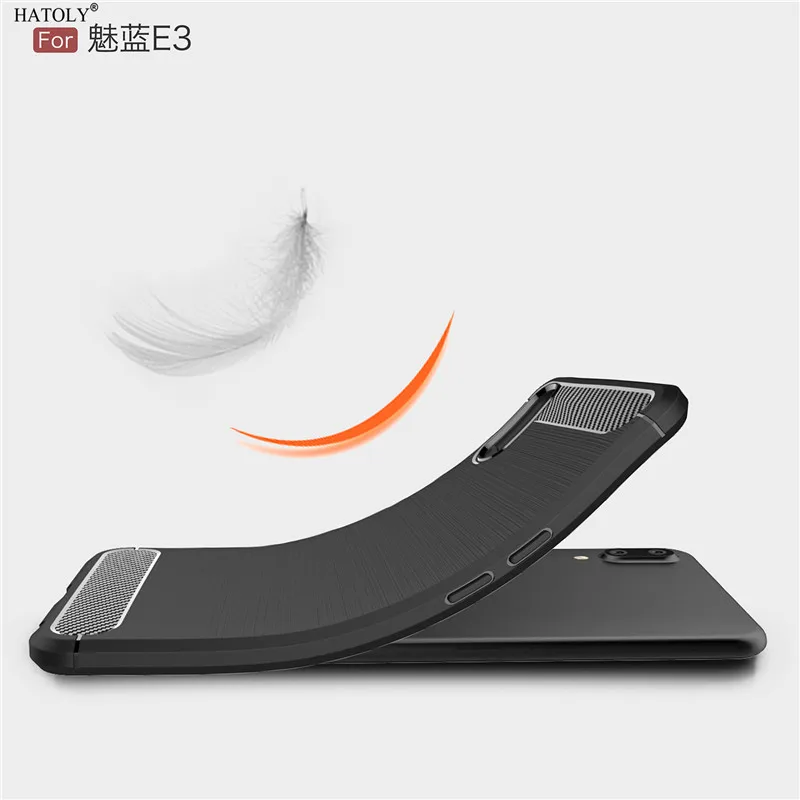 Чехол HATOLY для Meizu E3 мягкий резиновый чехол из углеродного волокна Meilan чехлы