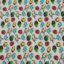 140 см ширина Marvel Super Hero The Avengers Head печать серая хлопковая ткань для маленьких мальчиков одежда Hometextile лоскутное DIY-BK188