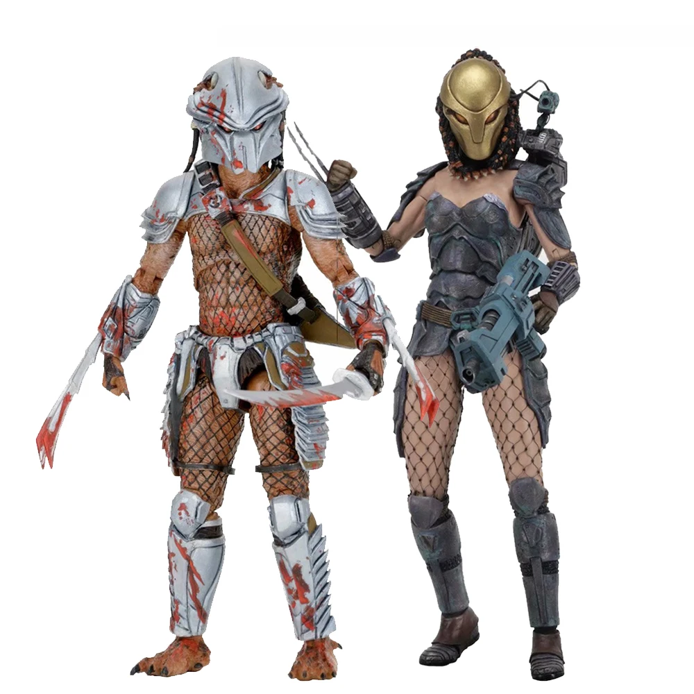 

2pcs/set AVP Alien vs Predator Machiko Noguchi Hornhead Predator PVC Action Figure Collectible For Kids Toys Gifts Brinquedos