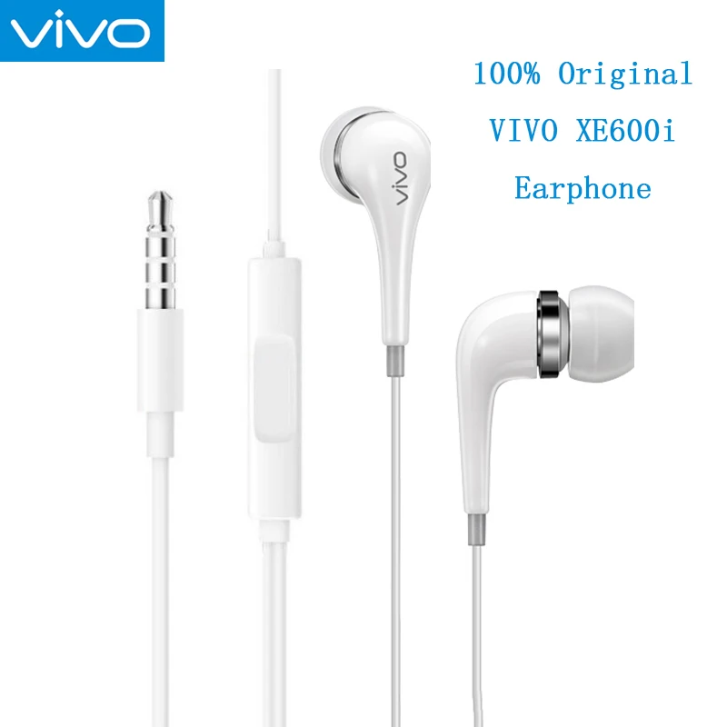 

Original VIVO XE600i Headsets for VIVO X6 X7 X9 X20 X21plus X23 y67 y85 with 3.5mm Plug Wire Controller earphone for Android