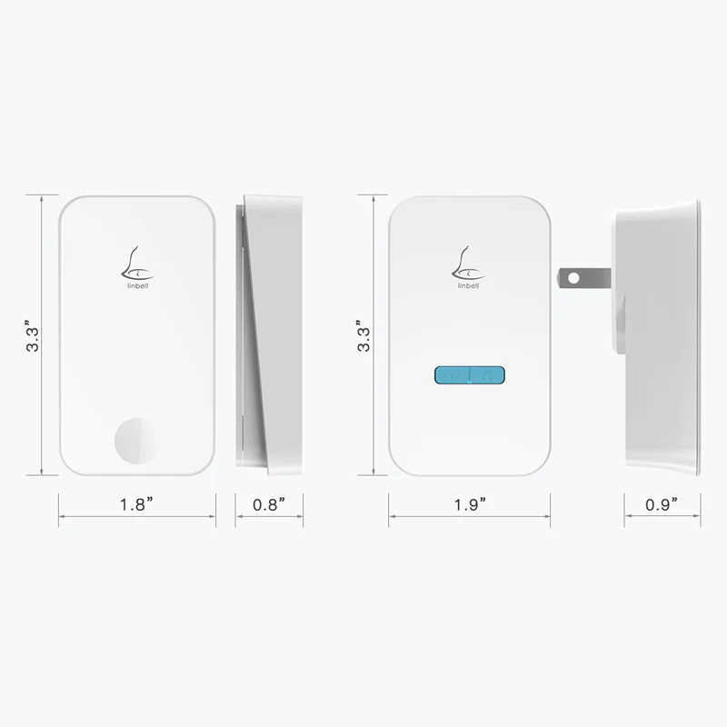 Linptech G4 беспроводной дверной звонок без аккумулятора водонепроницаемый