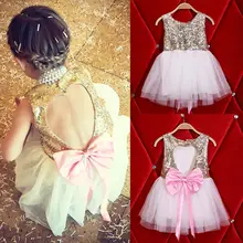 3-10Y Children Baby Girl Dress Clothing Sequins Party Gown Mini Ball Formal Love Backless Princess Bow Backless Gown Dress Girl 3-10Y Children Baby Girl Dress Clothing Sequins Party Gown Mini Ball Formal Love Backless Princess Bow Backless Gown Dress Girl