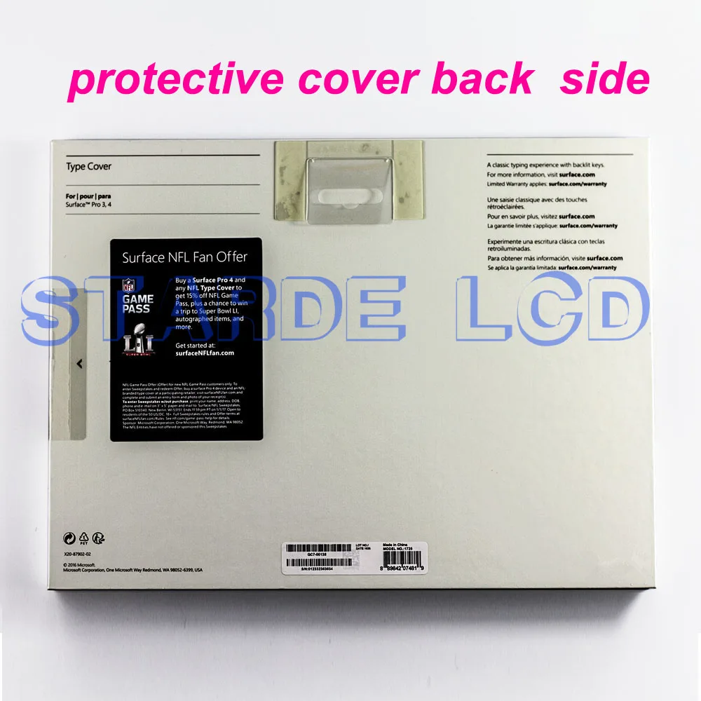  Original Keyboard Ultrathin Backlight Wireless Bluetooth Type Cover For Microsoft Surface Pro 3 Pro
