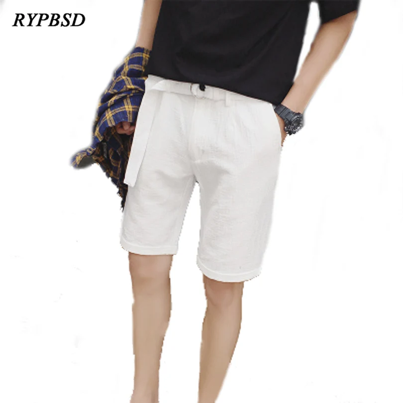 Японский Стиль новые летние Для мужчин свободные Стиль Для мужчин шорты Для мужчин шорты белые Повседневное по колено короткие