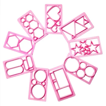 

1Pcs Sugarcraft Heart Star Plastic Fondant Cutter Cake Mold Fence Embosser Biscuit Cookie Cutters Cake Decorating Tools