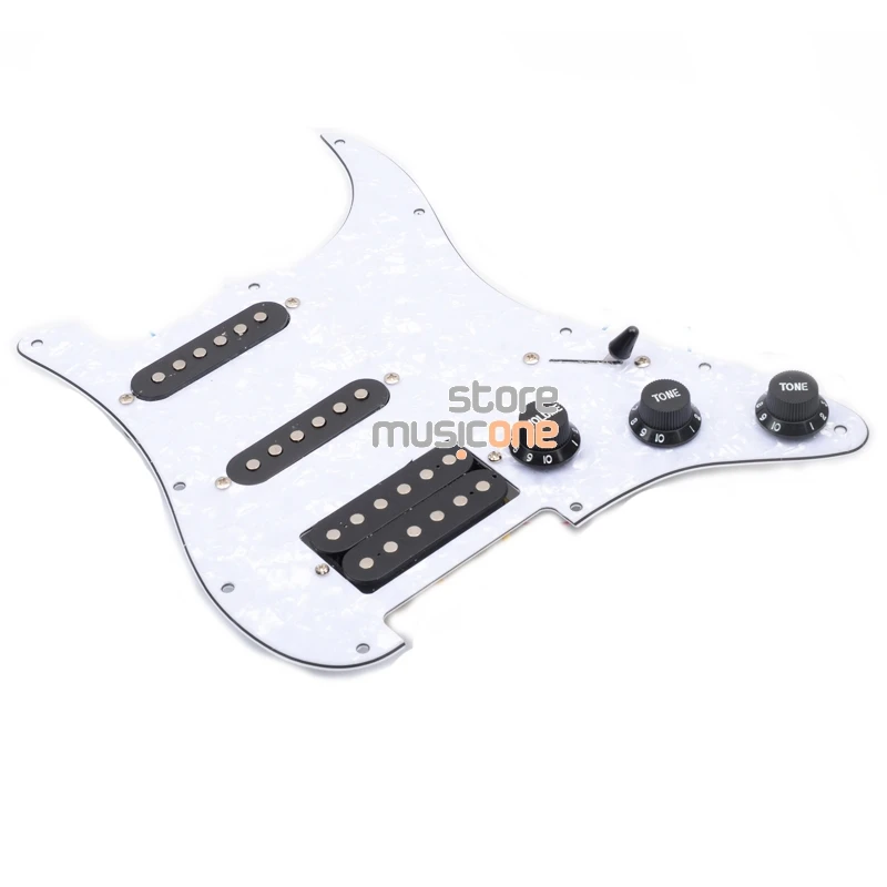 Многоцветная электрогитара Pickguard и черный SSH загружен Prewired scrachplate в сборе