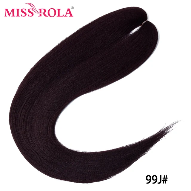 Miss Rola 22 Inch 60G Kanekalon Hair Synthetic Jumbo Braid Yaki Straight Hair Extension Pink Blonde Twist Braid Bulk Wholesale T27/30/4