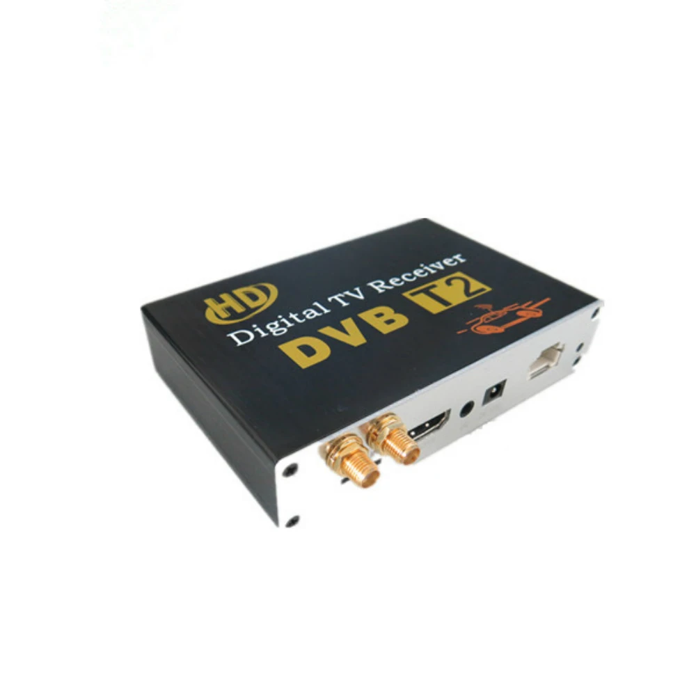 Двойная антенна высокоскоростной HD Автомобильный DVB-T2 двойной тюнер автомобильное Цифровое ТВ приемник с USB слотом