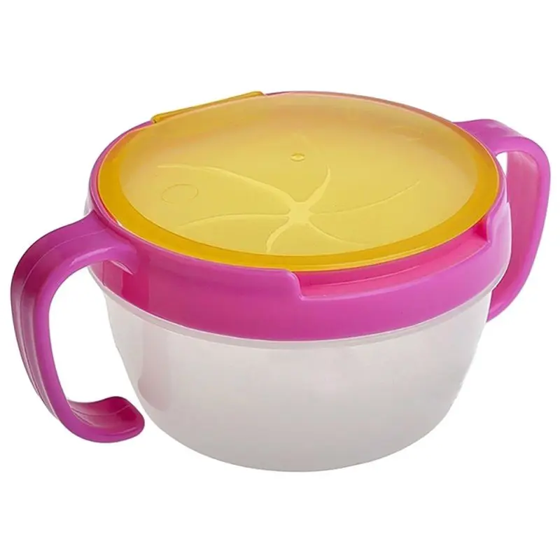 

Kid 360 Rotate Spill-Proof Dishes Tableware Baby Snack Bowl Food Container Feeding Children Assist Double Handle Spill Proof Cup