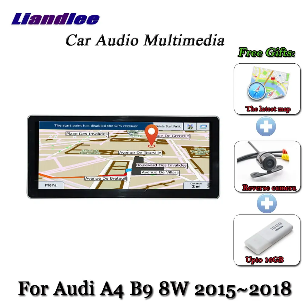 Liandlee автомобильная система Android для Audi A4 B9 8W~ стерео радио DVD tv Carplay камера gps Navi Навигация экран мультимедиа - Цвет: Standard