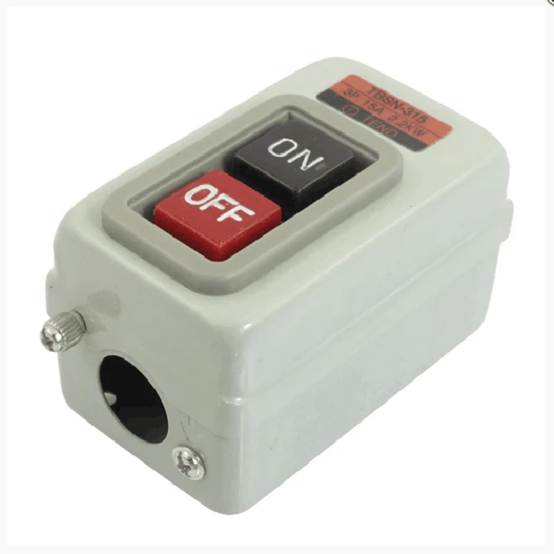 TBSN 315 3 Poles Latching On/off Control Push Button Switch, 15A, 2.2KW