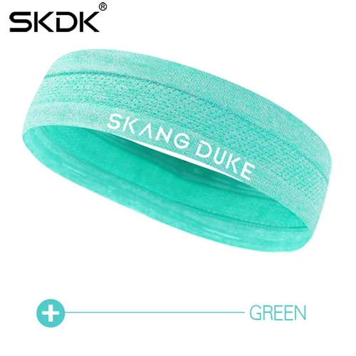 SKDK, дышащий Напульсник для йоги, 1 шт., для бега, фитнеса, свитшот для тренировки, спортивный, противоскользящий, повязка на голову для мужчин и женщин, Прямая поставка - Цвет: Зеленый