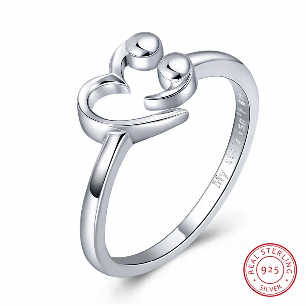 

New Silver Love Story Ring Genuine 925 Sterling Silver Rings For Women Open Adjustable Size Gift High Quality Jewelry Gift