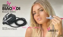Airbrush Tattoo Machine Kit Temporary Makeup With Compressor * Airbursh Gun * Plug Black Free Shipping