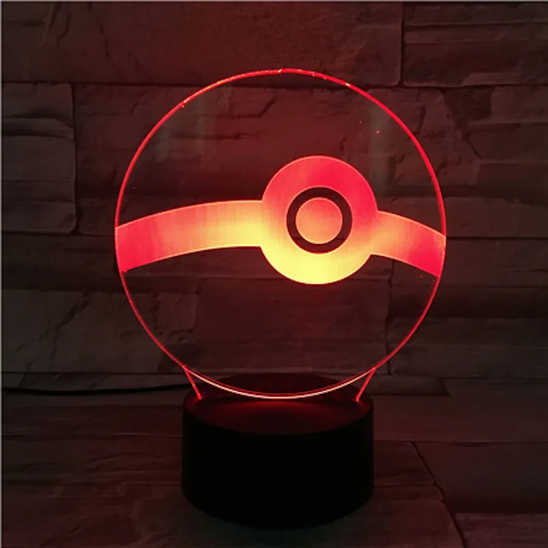 ball 1 Pokemon Go Ball детский ночник светодиодный Usb сенсорный датчик изменение цвета для спальни акриловый Ночной светильник прикроватная лампа-шар - Испускаемый цвет: ball 1