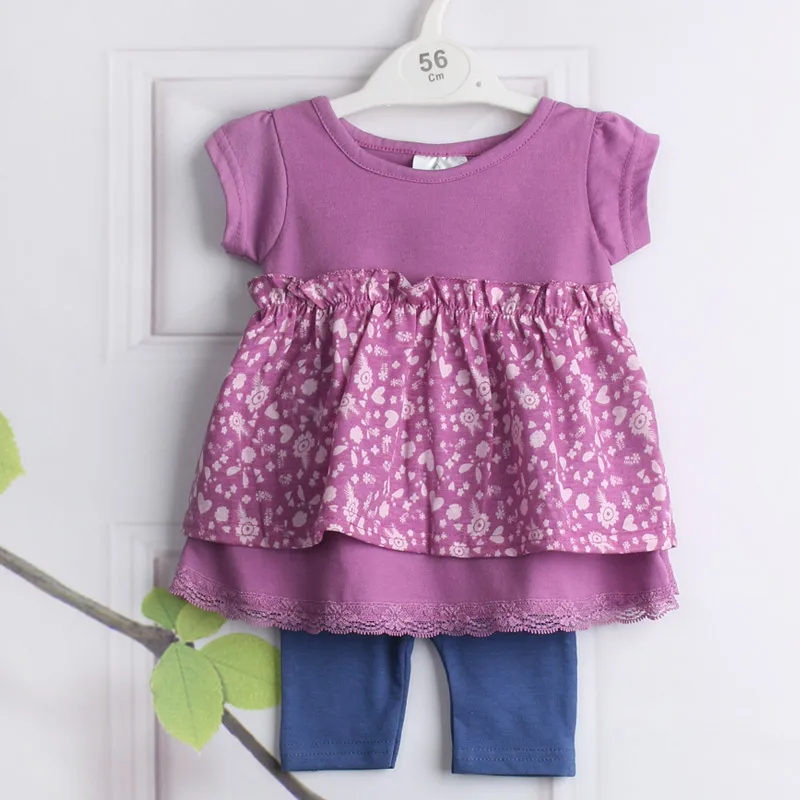 In kind Shooting baby girls dress 0 18months infant clothing set 2pcs
