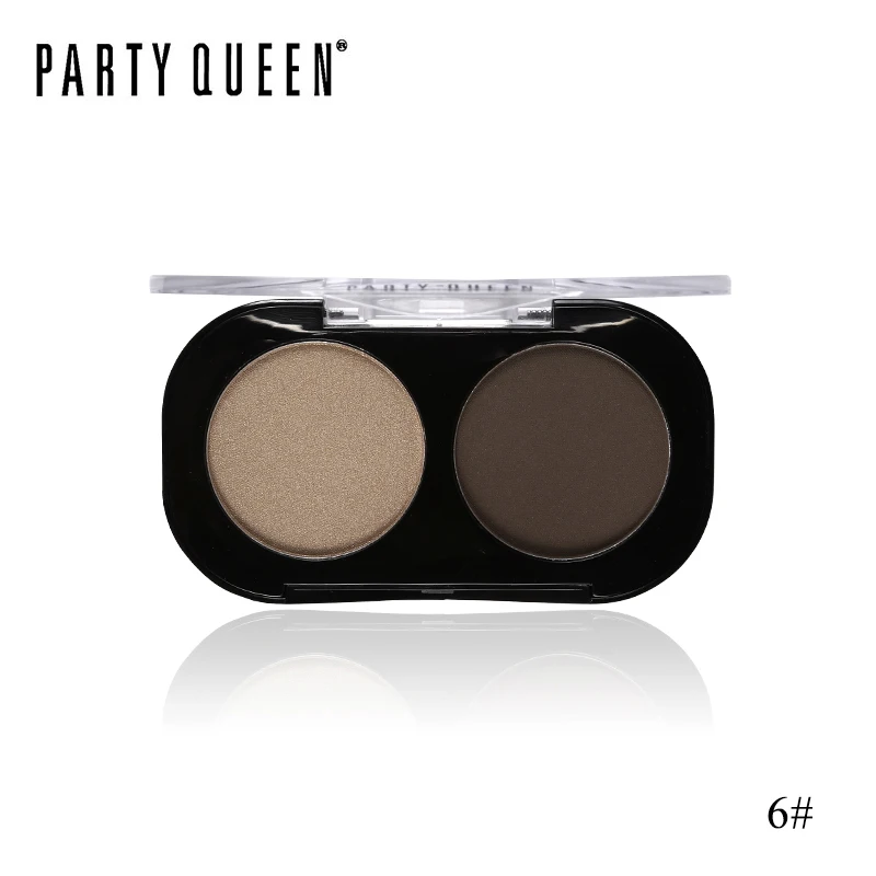 Party Queen Shimmer Matte 2 вида цветов Палитра теней для век Косметика телесный Пигмент Макияж интенсивный блеск цвет земли дымчатые тени для век - Цвет: 06