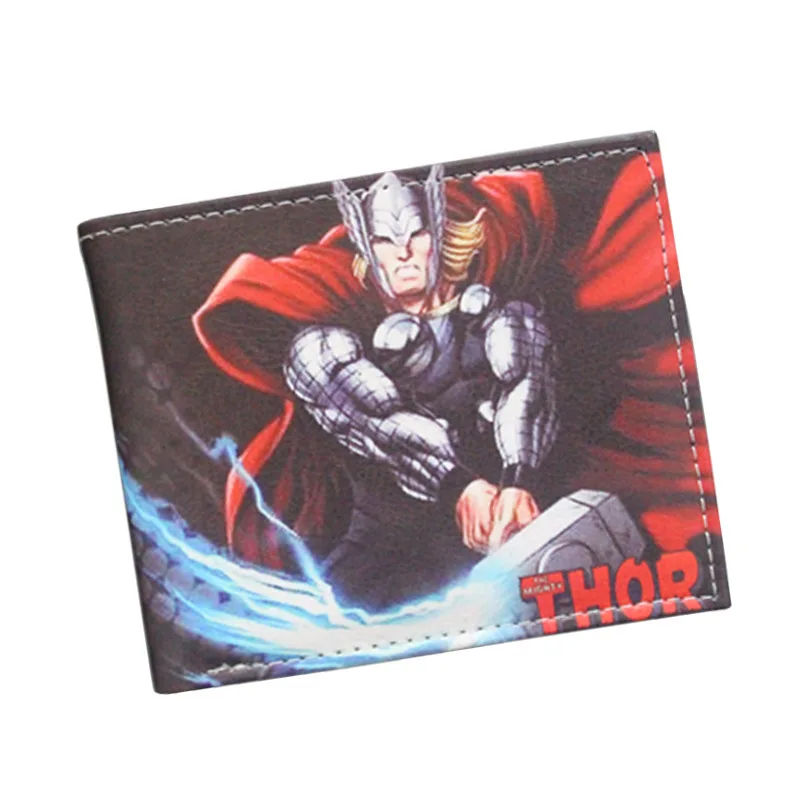 

Avengers Thor Animated Cartoon Wallet Young Students Personality Short Wallet Loki Comics Purse Boys Girls Fashion Slim Wallet