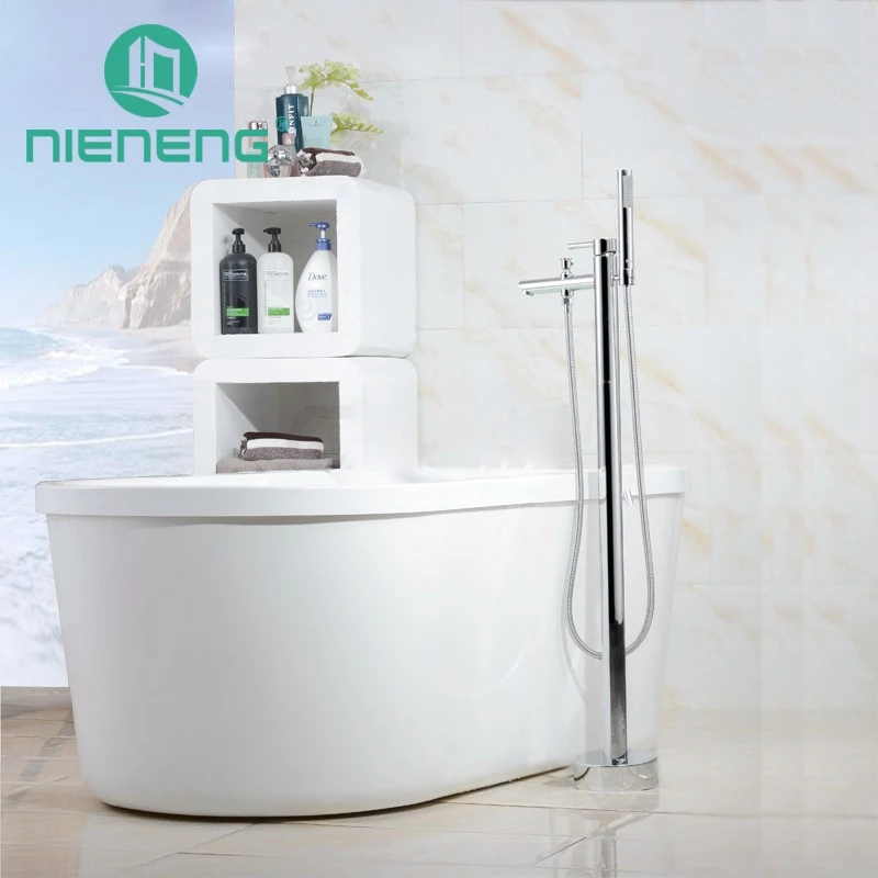 

Nieneng Freestanding Bathtub Floor Mount Bath Faucet Royal Club Faucet Copper Bathroom Fixtures Faucet Shower Sets ICD60652