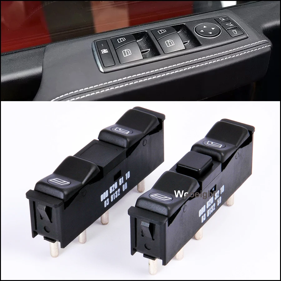 Car Accessories 0008208110 0008208210 Power Window Switch Left Right Pair Fit For Mercedes Benz W123 W201 W126 380SEL C126 (2)