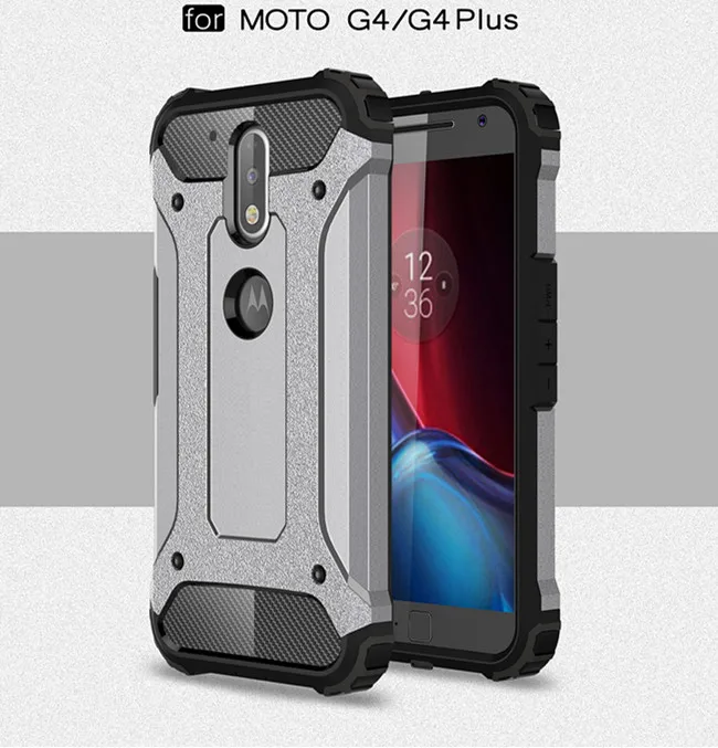 

For MOTO G4 PLUS Caes For MOTO G4 PLUS Case Armor Back Cover PC Silicone Cases For MOTO G4 PLUS Shockproof