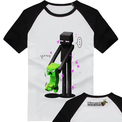 Fashion T Shirts Kid font b Minecraft b font Tops Swag Design Short Sleeve Clothing Boys