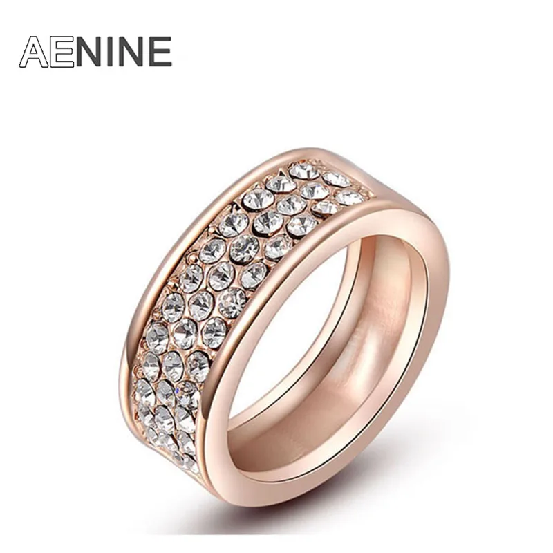 

AENINE Classic AAA Cubic Zirconia Finger Ring For Women Pave Setting Rhinestone Crystal Wedding Rings Jewelry Anillo L2010271360