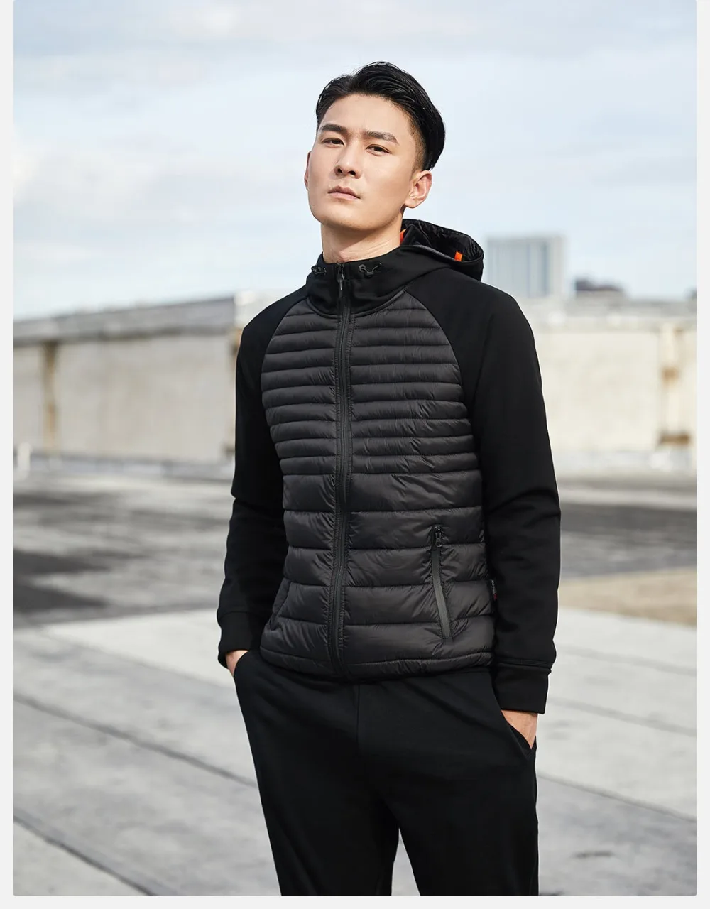 Xiaomi Uleemark Men cotton-padded clothes Sports series Winter Autumn outdoor Spliced sportswear Camping Male Jacket Coat (7)