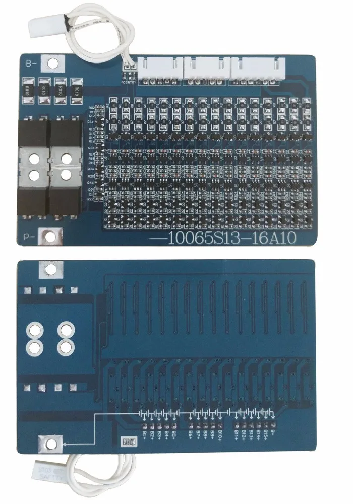 16S 15A литий-полимерный lipo BMS/PCM/PCB плата защиты батареи для 16 ячеек 18650 литий-ионный аккумулятор с балансом w/Temp