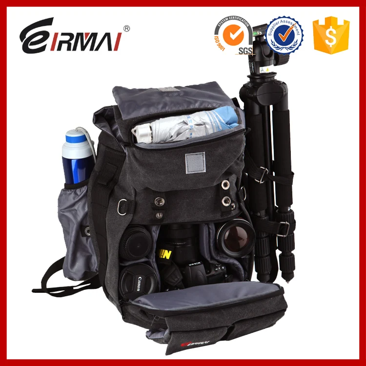 ⁦حقيبة كاميرا قماش ممتاز مع مكان لابتوب DSLR canvas camera⁩ - الصورة ⁦3⁩
