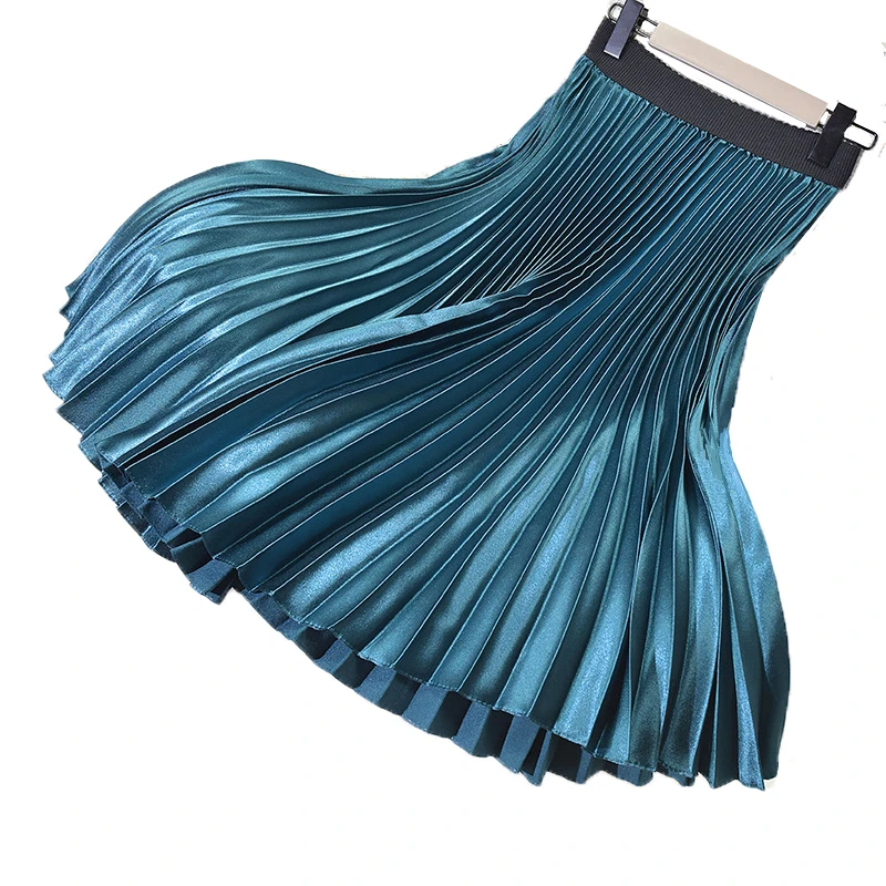 Женские длинные юбки Для женщин s модный бренд трапециевидной формы Для женщин плиссированные юбки Высокая Талия Вечерние Для женщин женская Юбка-миди Faldas Mujer Saias