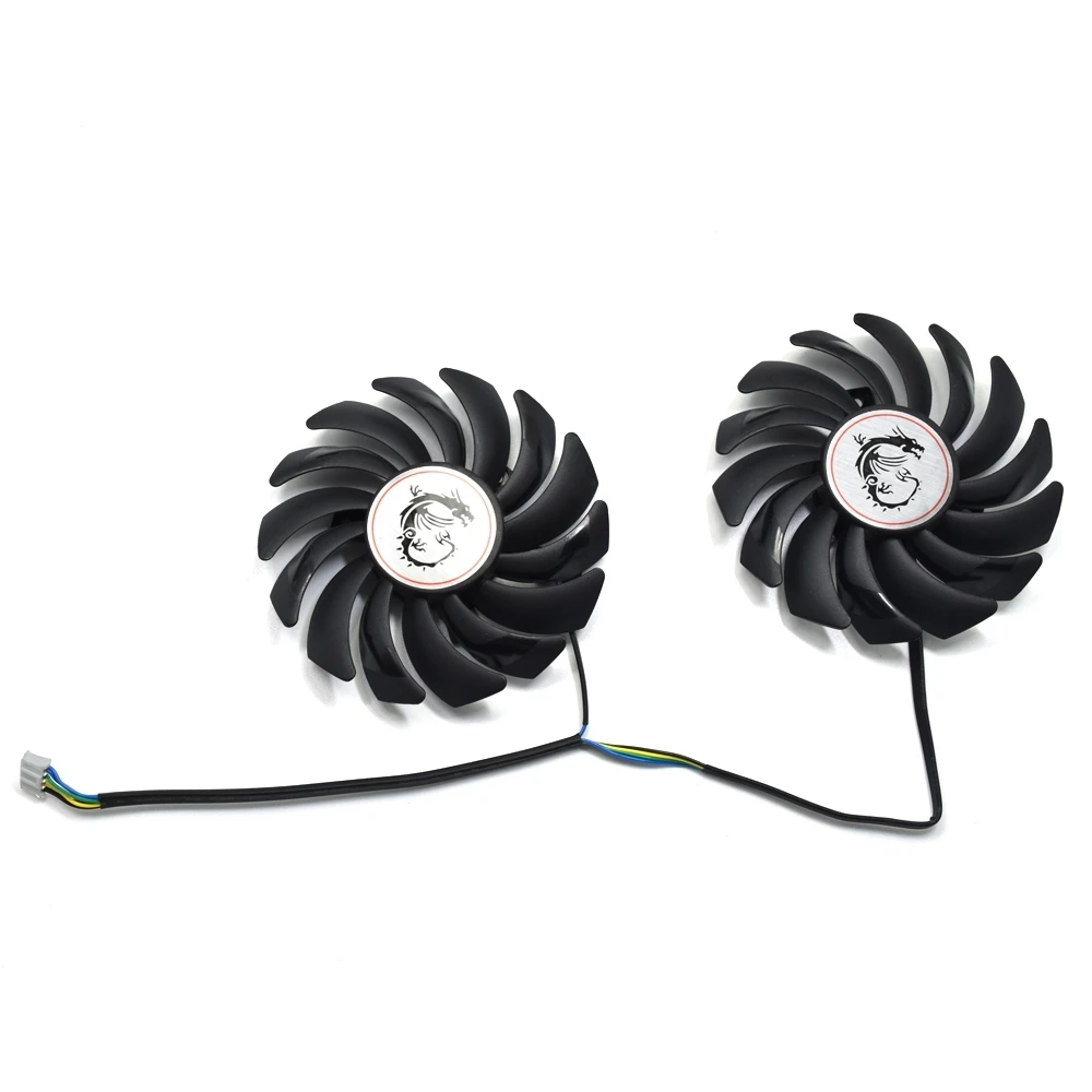 Кулер 85 мм PLD09210B12HH GTX 1050 Ti 4PIN вентилятор для видеокарт MSI GeForce GAMING 4G RX470